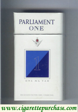 Parliament One 1 One Mg Tar 100s cigarettes hard box